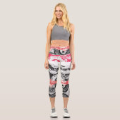 Leggings Capri High Waisted Yoga Capris – Abstract Land (Recto)