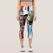 Leggings Capri High Waisted Yoga Capris – Reflection Abstract (Recto)
