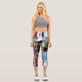 Leggings Capri High Waisted Yoga Capris – Reflection Abstract (Recto)