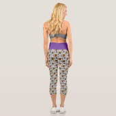 Leggings Capri Highland Scottish Vache Purple Celple Knot Work (Verso)