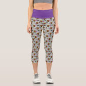 Leggings Capri Highland Scottish Vache Purple Celple Knot Work (Recto)