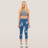 Leggings Capri Hip Moderne Abstrait Géométrique les années 50 Mot (Recto)