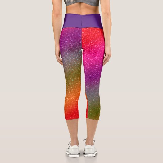 Leggings Capri Hip Rainbow Cosmic parties scintillant haute taill (Verso)