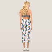 Leggings Capri Hippocampe polygonal arc-en-ciel (Verso)