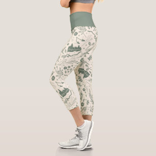 Leggings Capri HOGWARTS™ Herbologie Motif magique
