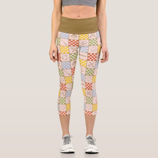 Leggings Capri HOGWARTS™ QUIDDITCH™ Team Checker Pattern (Recto)