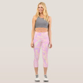Leggings Capri Holographie rose féminine Motif (Recto)