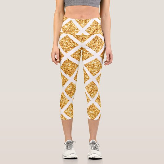 Leggings Capri Honeypeb Gold Parties scintillant Boho Collection  (Recto)