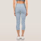Leggings Capri Houndstooth Blue+Cream Sml Motif (Verso)