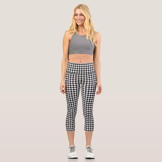 Leggings Capri Houndstooth BWe Rpt Motif (Recto)
