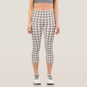Leggings Capri Houndstooth gris et blanc (Recto)