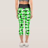 Leggings Capri houndstooth vert halloween chauve-souris (Verso)
