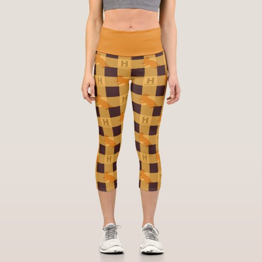 Leggings Capri HUFFLEPUFF™ Check Plaid Motif (Recto)