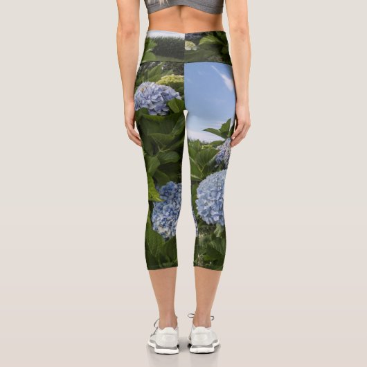 Leggings Capri Hydrangée bleue (Verso)