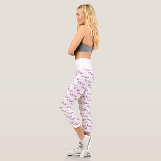 Leggings Capri Hydroplane 01 Rose Partout (Gauche)