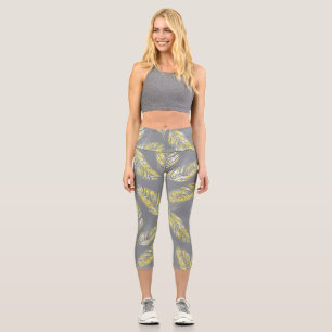 Leggings Capri Illuminer les Toucans : Marbling Tropical