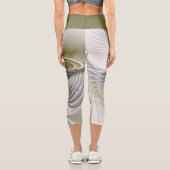 Leggings Capri Illusion d'optique abstrait 3D fractal avec profon (Verso)