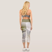 Leggings Capri Illusion d'optique abstrait 3D fractal avec profon (Verso)