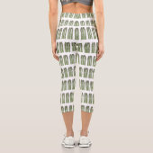 Leggings Capri Illustration d'Asparagus (Verso)