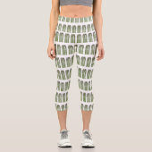 Leggings Capri Illustration d'Asparagus (Recto)