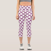 Leggings Capri Illustration d'aubergine (Recto)