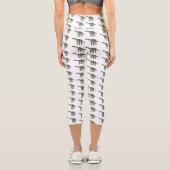 Leggings Capri Illustration de Barapasaurus (Verso)