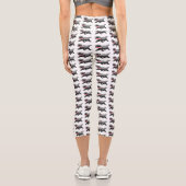 Leggings Capri Illustration de blaireau au miel affamé (Verso)