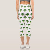 Leggings Capri Illustration de Broccoli (Verso)