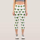 Leggings Capri Illustration de Broccoli (Recto)