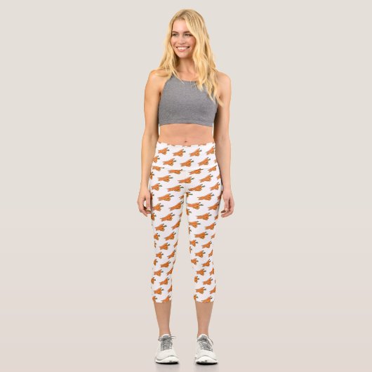 Leggings Capri Illustration de carotte (Recto)