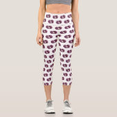 Leggings Capri Illustration de chou rouge (Recto)