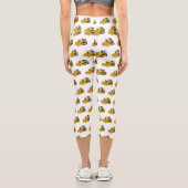 Leggings Capri Illustration de dessin animé Bulldozer (Verso)