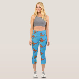 Leggings Capri Illustration de dessin animé Cute kangaroo et koal