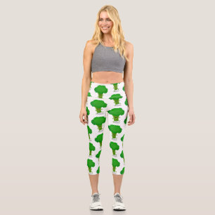 Leggings Capri Illustration de dessin animé de brocoli dansant ka