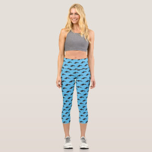 Leggings Capri Illustration de dessin animé d'orque