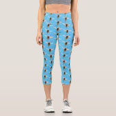 Leggings Capri Illustration de dessin animé d'un frelon furieux e (Recto)