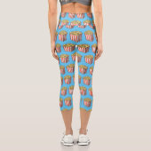 Leggings Capri Illustration de dessin animé Popcorn (Verso)