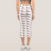 Leggings Capri Illustration de dessin de phoque éléphant (Verso)