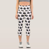 Leggings Capri Illustration de dessin en fer de Charbon (Recto)