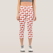 Leggings Capri Illustration de dessin sur la tomate (Recto)