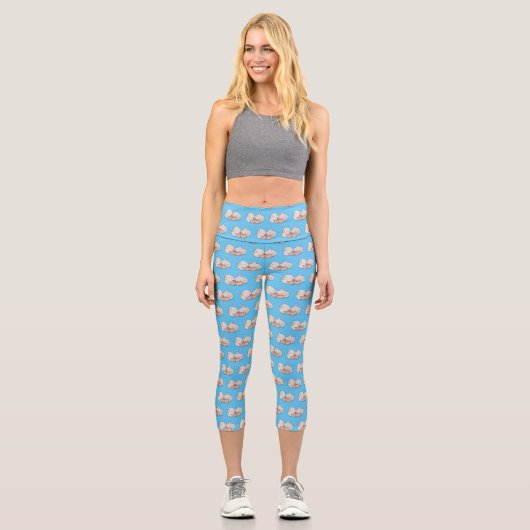 Leggings Capri Illustration de dessin sur l'ail (Recto)