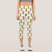 Leggings Capri Illustration de dessin sur le maïs (Recto)