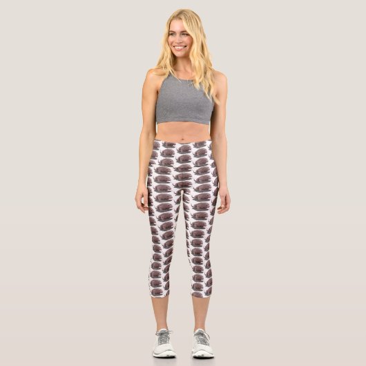 Leggings Capri illustration de dragon de Komodo (Recto)