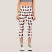Leggings Capri Illustration de dragon fruit (Recto)
