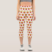 Leggings Capri Illustration de frites (Recto)