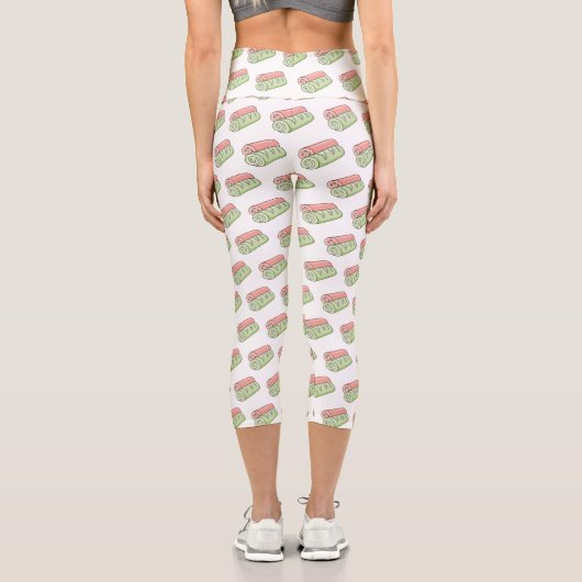 Leggings Capri Illustration de gâteau suisse roll / roll (Verso)