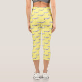 Leggings Capri Illustration de jet privé (Verso)