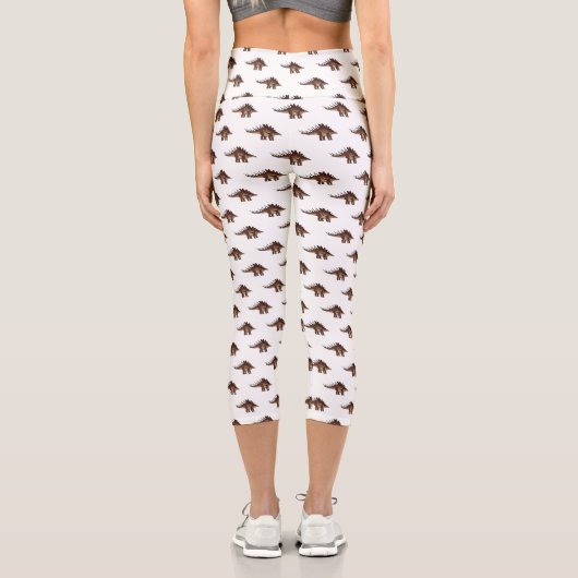 Leggings Capri Illustration de Kentrosaurus (Verso)