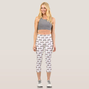 Leggings Capri Illustration de la bande dessinée de vélo