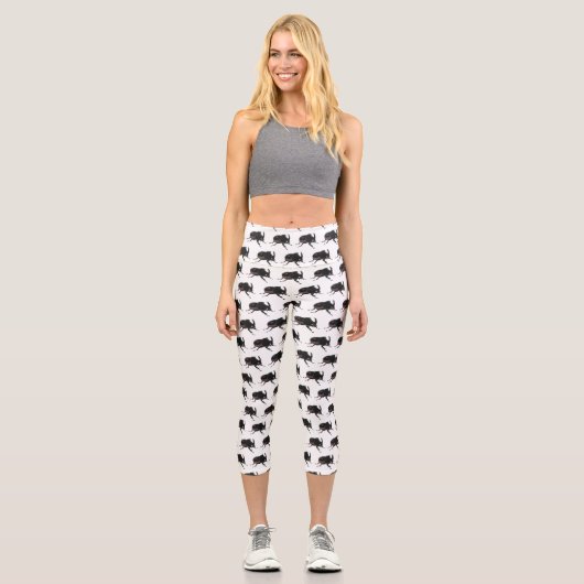 Leggings Capri Illustration de la caricature du dendroctone du rh (Recto)